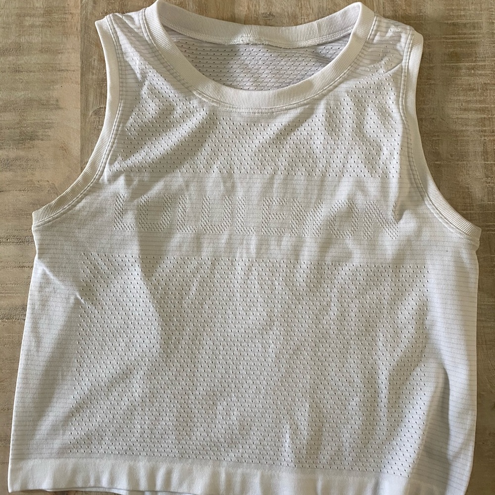 Lululemon tank top crop white